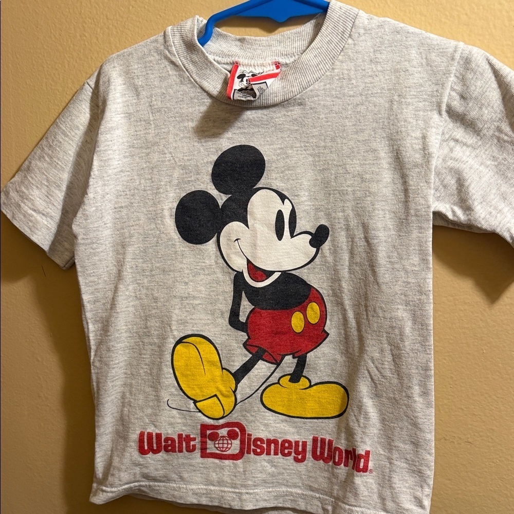 Disney Mickey Mouse Gray and Red Kids T-Shirt